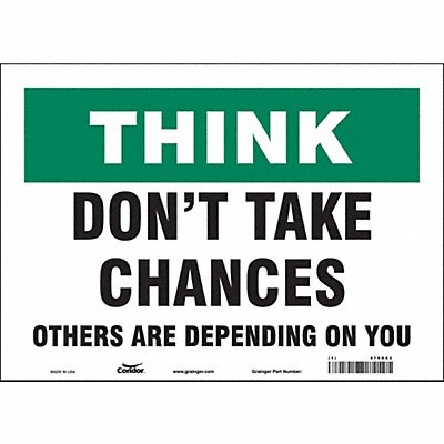 Safety Sign 10 in x 14 in Vinyl