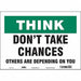 Safety Sign 10 in x 14 in Vinyl