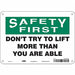 Safety Sign 7 in x 10 in Aluminum