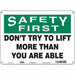 Safety Sign 10 in x 14 in Aluminum