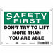 Safety Sign 7 inx10 in Polyethylene