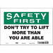 Safety Sign 7 in x 10 in Vinyl