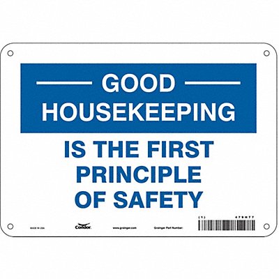 Safety Sign 7 in x 10 in Aluminum