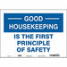 Safety Sign 10 in x 14 in Vinyl