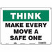 Safety Sign 10 inx14 in Aluminum