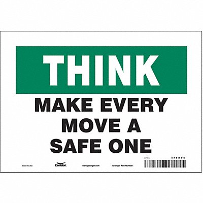 Safety Sign 7 in x 10 in Vinyl