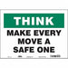 Safety Sign 10 in x 14 in Vinyl