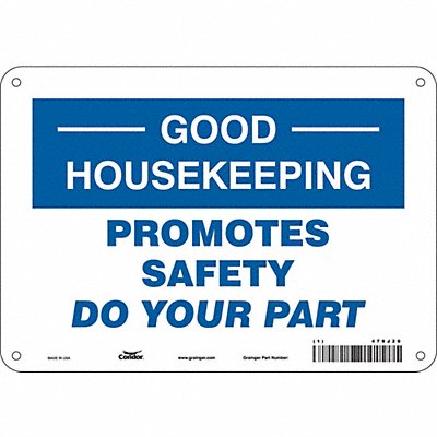 Safety Sign 7 in x 10 in Polyethylene