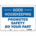 Safety Sign 10 inx14 in Polyethylene