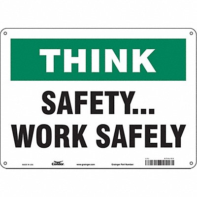 Safety Sign 10 in x 14 in Aluminum