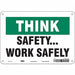 Safety Sign 7 inx10 in Polyethylene