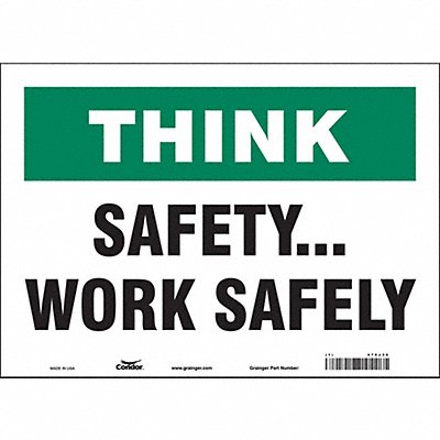 Safety Sign 10 in x 14 in Vinyl