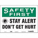 Safety Sign 10 in x 14 in Vinyl