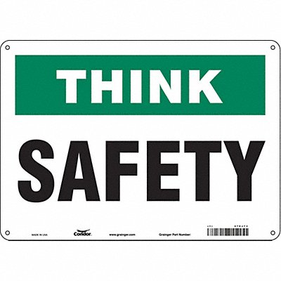 Safety Sign 10 inx14 in Aluminum
