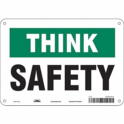 Safety Sign 7 inx10 in Polyethylene