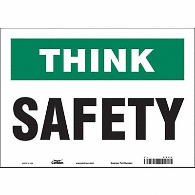 Safety Sign 10 in x 14 in Vinyl