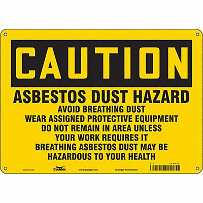 Safety Sign 10 in x 14 in Polyethylene