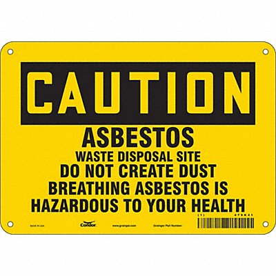 Safety Sign 7 in x 10 in Polyethylene