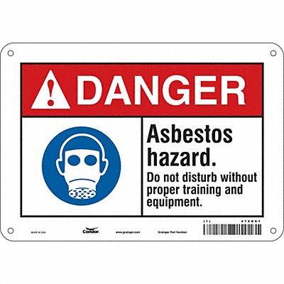 Safety Sign 7 in x 10 in Aluminum