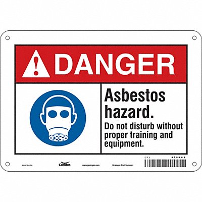 Safety Sign 7 in x 10 in Polyethylene