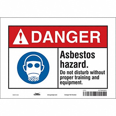 Safety Sign 7 in x 10 in Vinyl