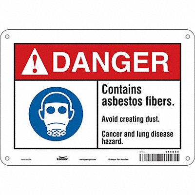 Safety Sign 7 in x 10 in Polyethylene