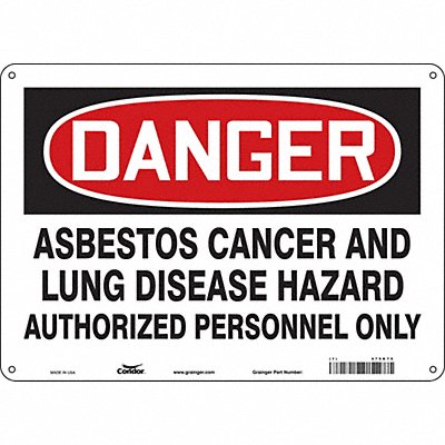 Safety Sign 10 in x 14 in Aluminum