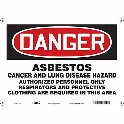 Safety Sign 10 in x 14 in Aluminum