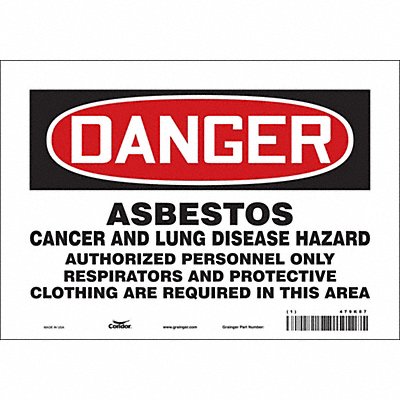 Safety Sign 7 inx10 in Vinyl
