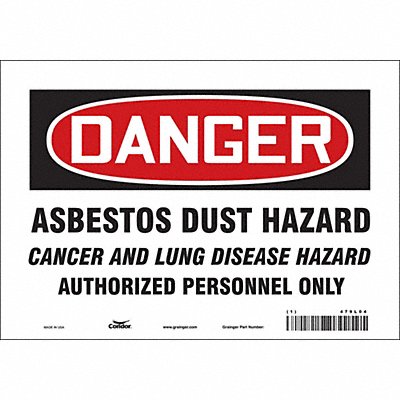 Safety Sign 7 in x 10 in Vinyl