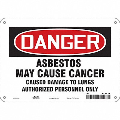 Safety Sign 7 inx10 in Polyethylene