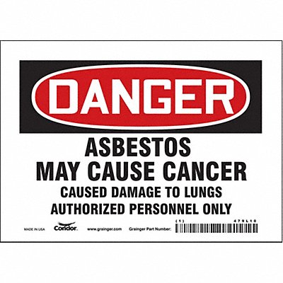Safety Sign 5 inx7 in Vinyl