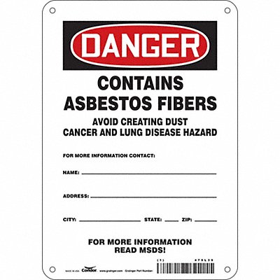 Safety Sign 10 inx7 in Aluminum