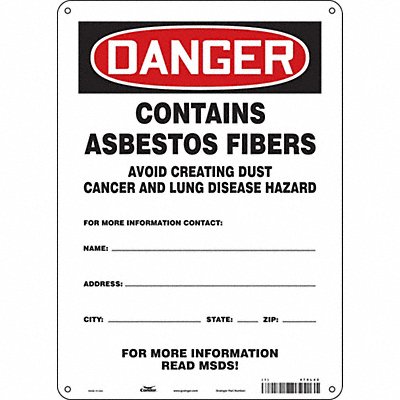 Safety Sign 14 in x 10 in Polyethylene