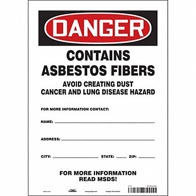 Safety Sign 14 in x 10 in Vinyl