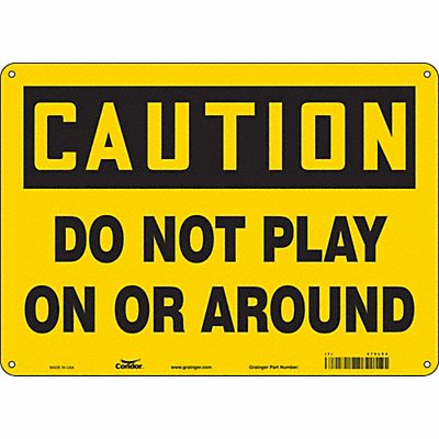 Safety Sign 10 in x 14 in Vinyl