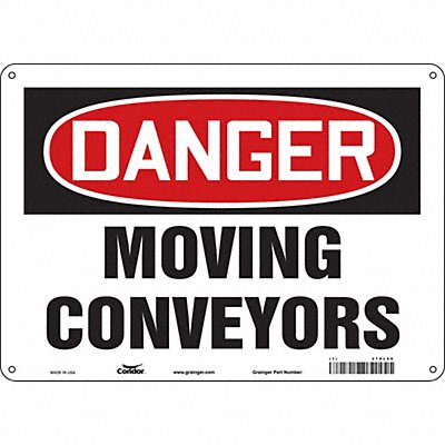 Safety Sign 10 in x 14 in Aluminum