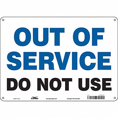 J8984 Safety Sign 10 inx14 in Aluminum