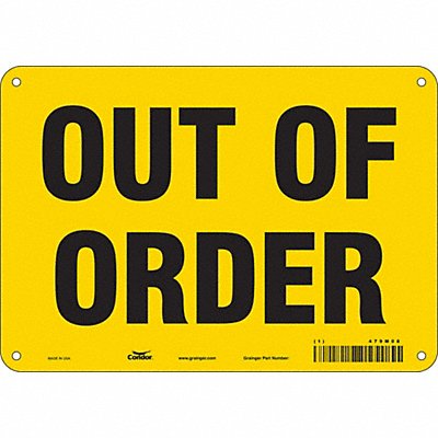 Safety Sign 7 inx10 in Polyethylene
