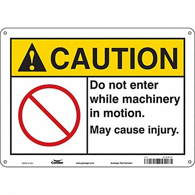 Safety Sign 10 in x 14 in Aluminum