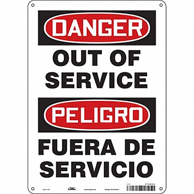 Safety Sign 14 inx10 in Polyethylene