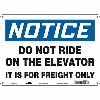 Safety Sign 10 in x 14 in Aluminum