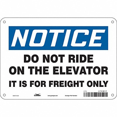 Safety Sign 7 in x 10 in Polyethylene