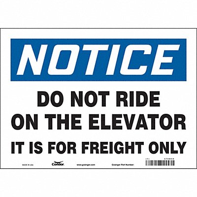 Safety Sign 10 in x 14 in Vinyl