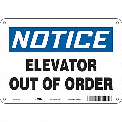 J9185 Safety Sign 7 in x 10 in Aluminum