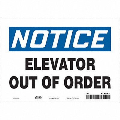 J9185 Safety Sign 7 inx10 in Vinyl