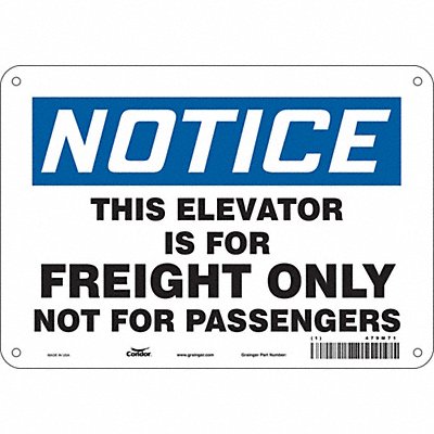 Safety Sign 7 inx10 in Polyethylene