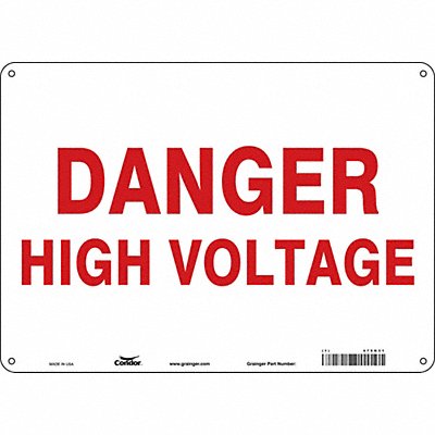 Safety Sign 10 inx14 in Aluminum