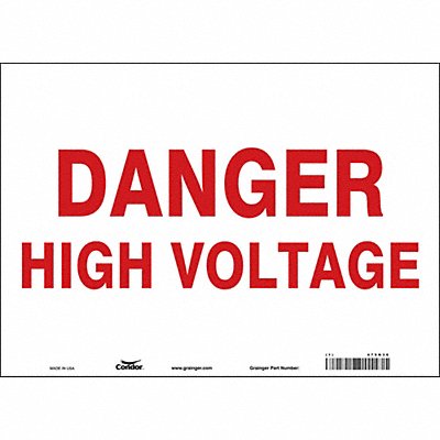 Safety Sign 10 inx14 in Vinyl