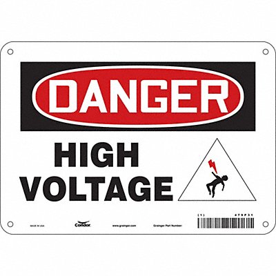 Safety Sign 7 in x 10 in Aluminum